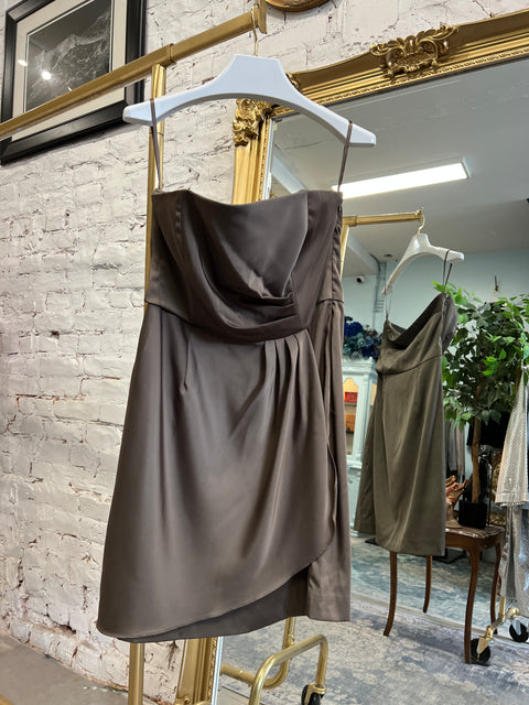 SATIN SLEEVELESS MINI DRESS