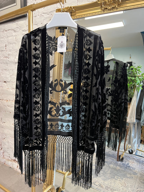 VELVET BURNOUT KIMONO