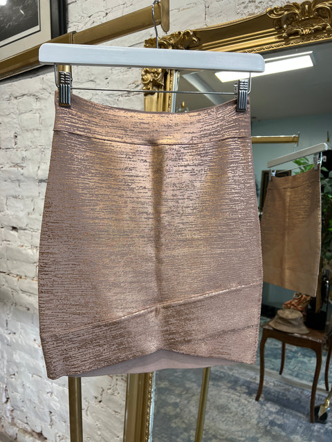 METALLIC BANDAGE SKIRT