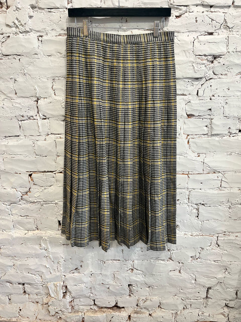 PLAID PLEATED SKIRT