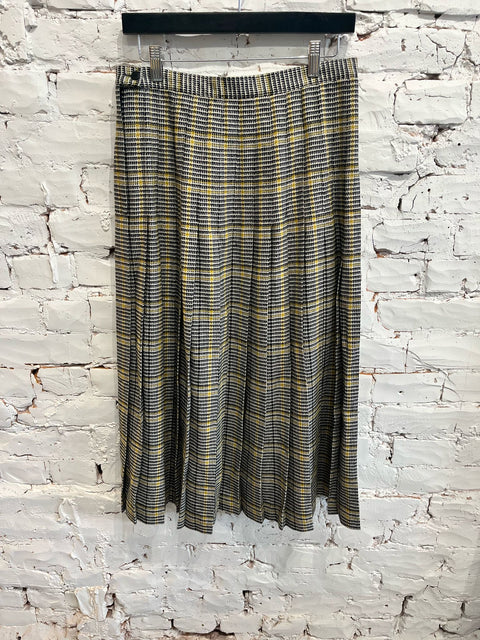PLAID PLEATED SKIRT
