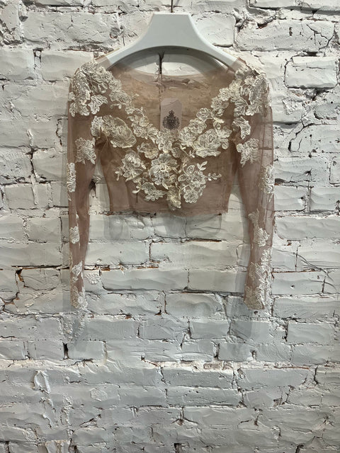 BRIDAL LACE CROP TOP