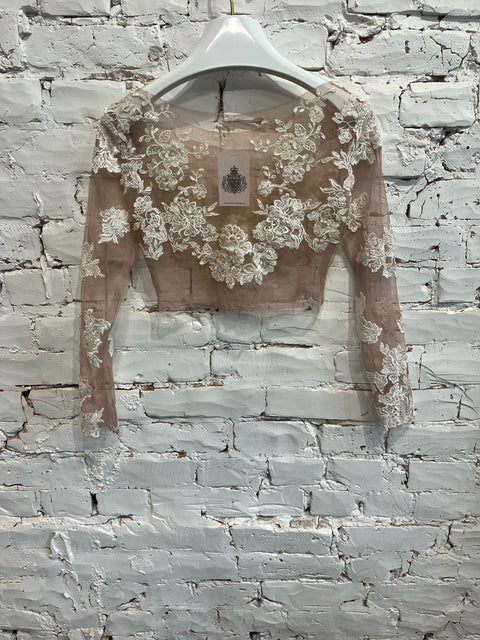 BRIDAL LACE CROP TOP