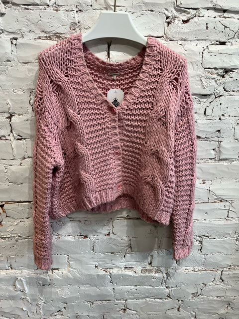 PINK CHUNKY KNIT SWEATER